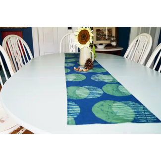 Ghana Reversible Table Runner - Eclipse Green (19x91)