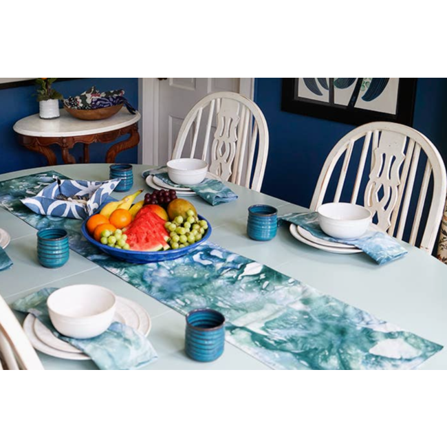 Reversible Table Runner - Olive Watercolour (16x65)