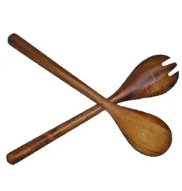 India Acacia Wood Salad Server Set