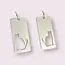 Cat Cut-Out Earrings - Silver Plated Brass
