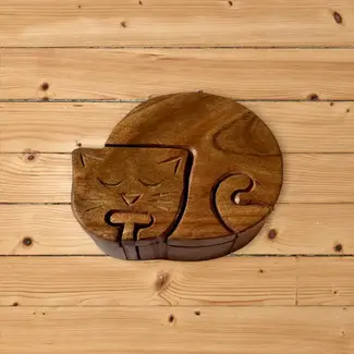 India Cat Puzzle Box