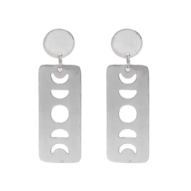 Moon Phase Post Earrings