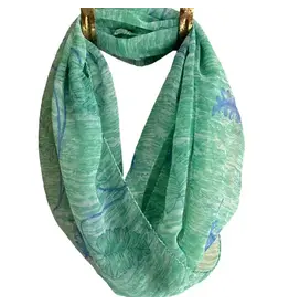India Sari Fabric Infinity Scarf, India