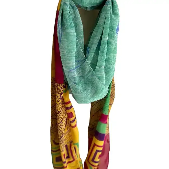 Sari Fabric Infinity Scarf, India