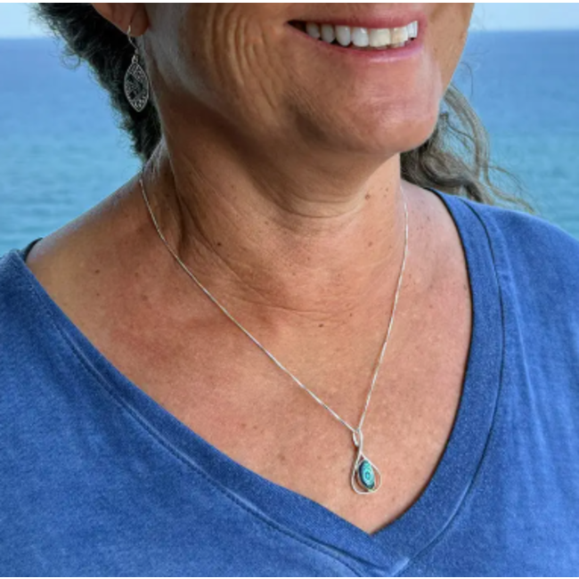 Love & Sunshine Abalone Necklace - Sterling Silver