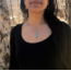 Abalone Bar Necklace - Brass