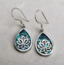 Lotus Abalone Earrings - Sterling Silver