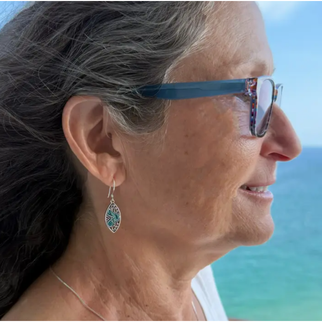 Seaside Abalone Earrings - Sterling Silver