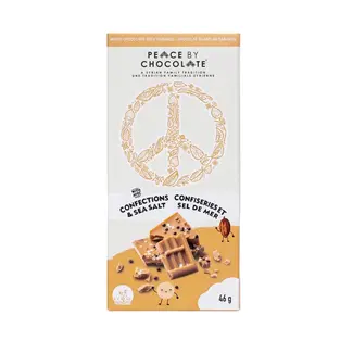 Canada Peace By Chocolate -  White w/ Caramel, Sea Salt & Confections 46g
