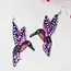 Guatemala Purple Threaded Hummingbird Earrings