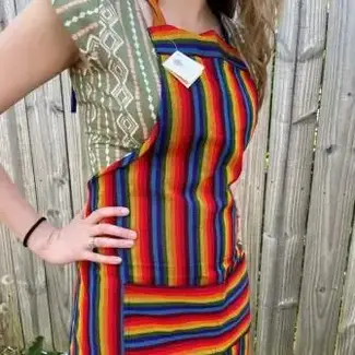 Guatemala CLEARANCE Rainbow Ikat Apron