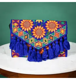 Guatemala Sunflower Tassle Fiesta Clutch