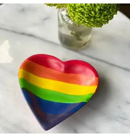 Kenya Rainbow Heart Soapstone Bowl