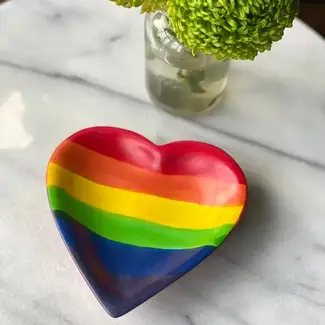 Kenya Rainbow Heart Soapstone Bowl