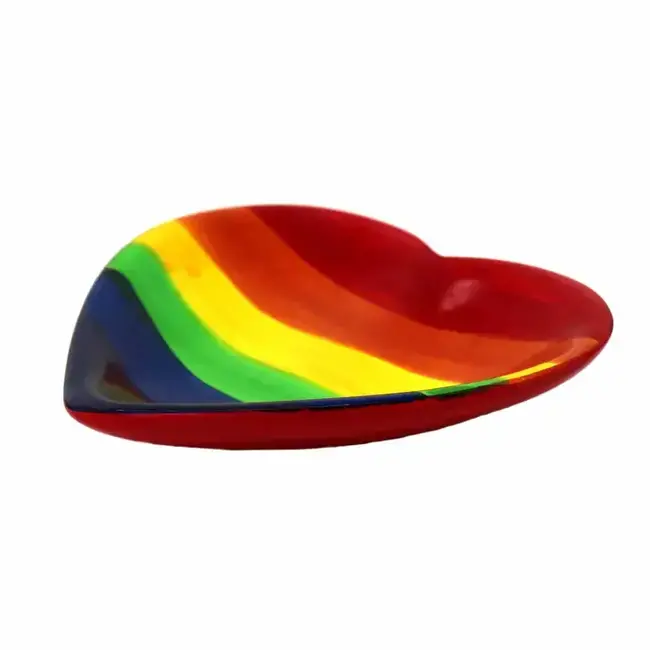 Rainbow Heart Soapstone Bowl