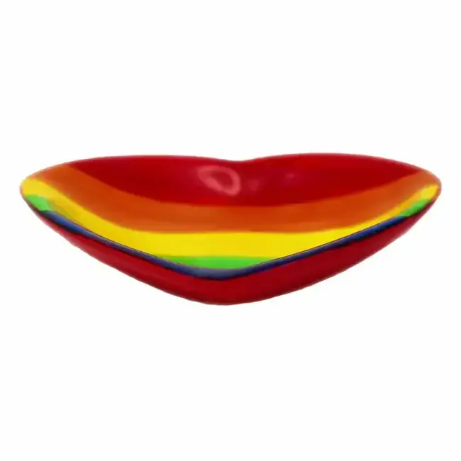 Rainbow Heart Soapstone Bowl
