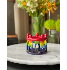 Kenya Rainbow Circle of Friends Painted Sculpture