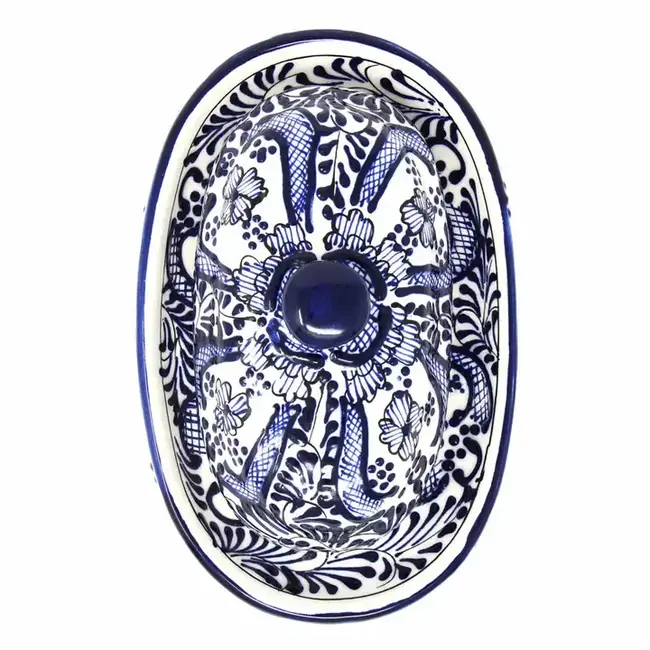 Butter Dish - Encantada Blue Flowers