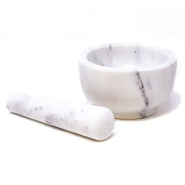 White Marble Mortar & Pestle