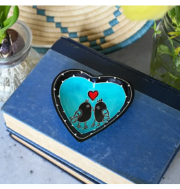Kenya Aqua Lovebirds Soapstone Dish