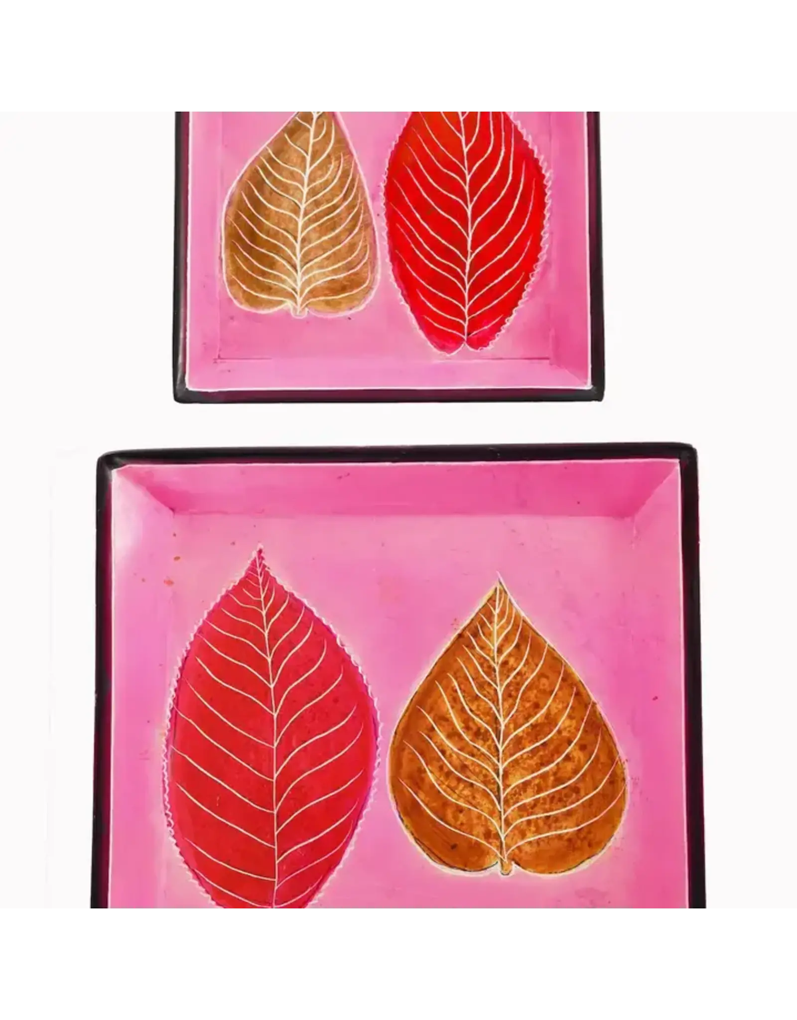 Kenya Pink Leaves Soapstone Dish