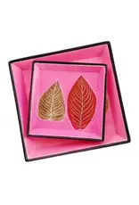 Kenya Pink Leaves Soapstone Dish