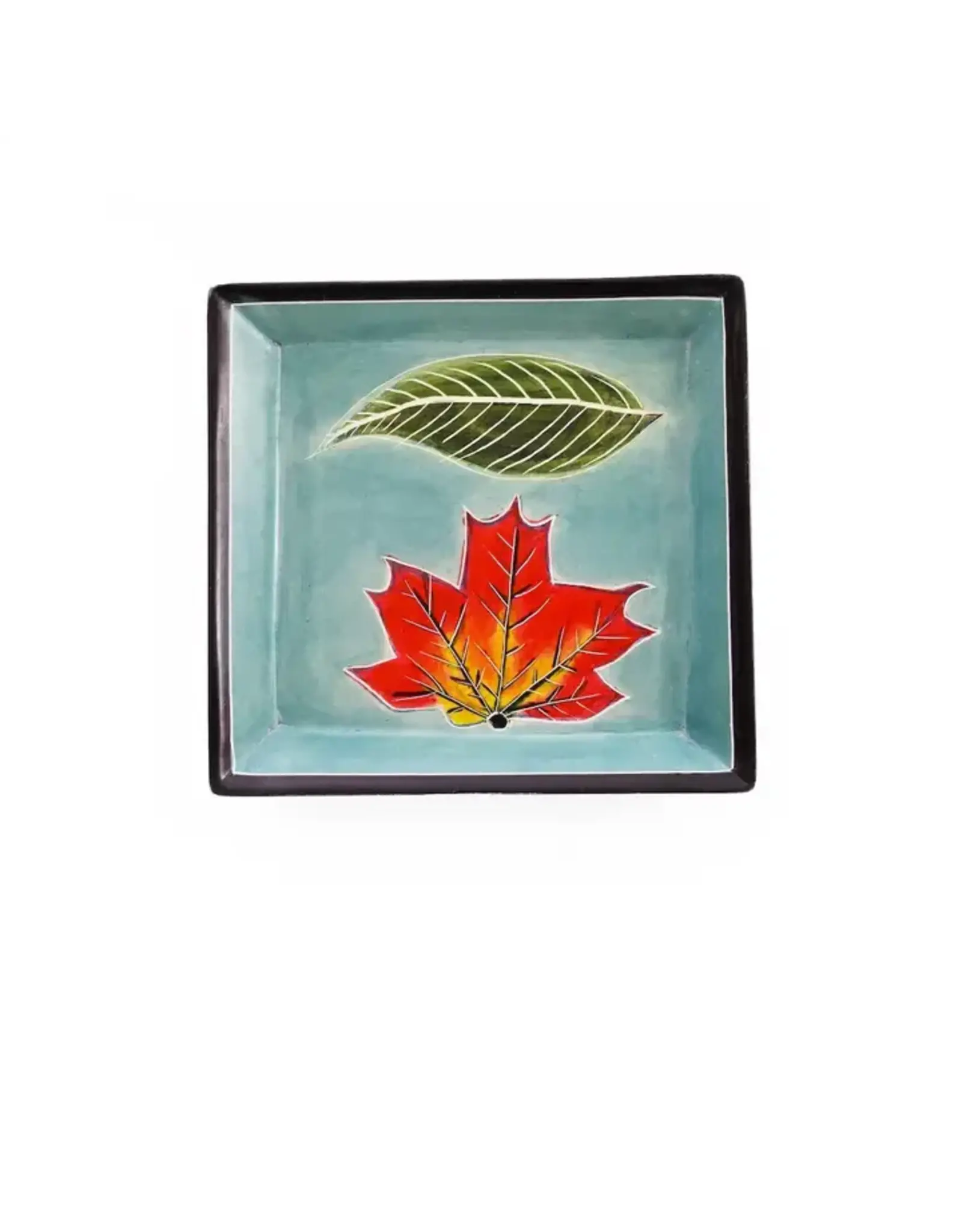 Kenya Aqua Leaves Soapstone Dish