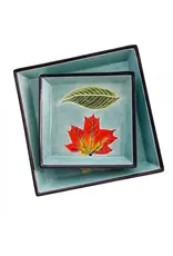 Kenya Aqua Leaves Soapstone Dish