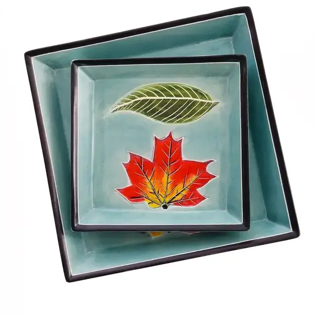 CLEARANCE Aqua Leaves Soapstone Dish