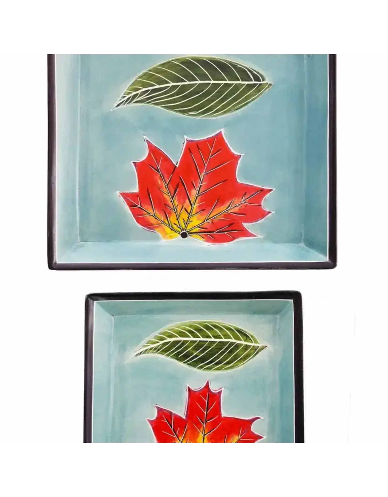 Kenya Aqua Leaves Soapstone Dish