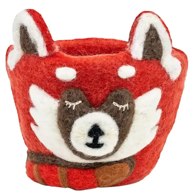 Red Panda Felt Pot