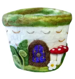 Nepal Woodland Cottage Felt Pot