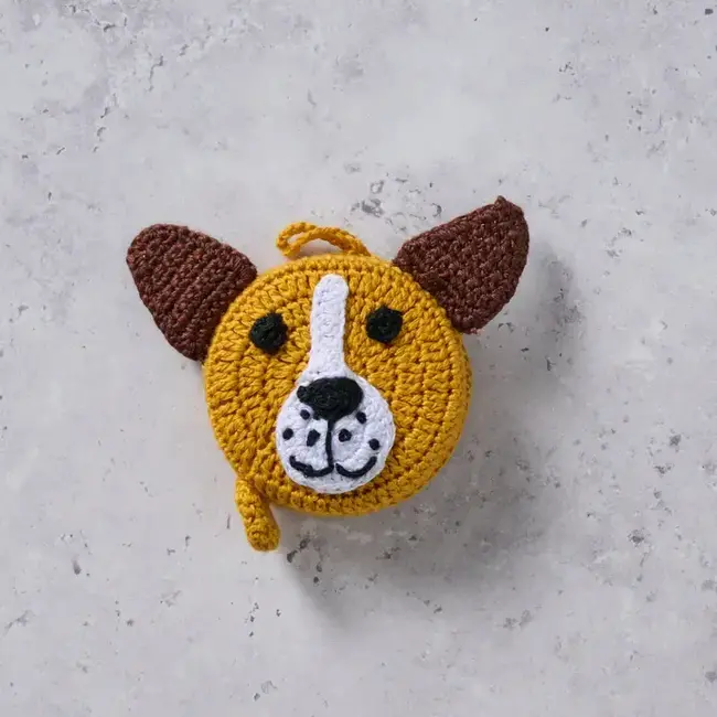 Tape Measure - Crochet Brown Dog