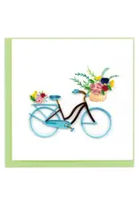 Vietnam Quilled Bicycle & Flower Basket Card