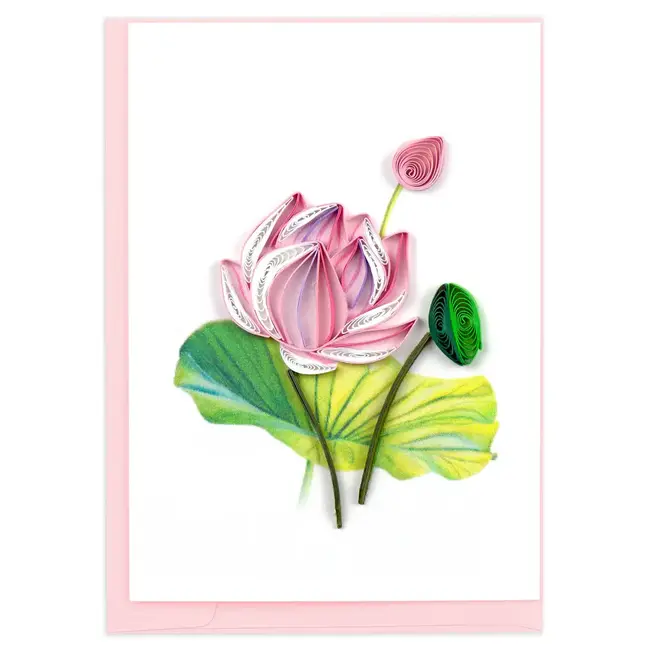 Quilling Card Mini - Pink Lotus