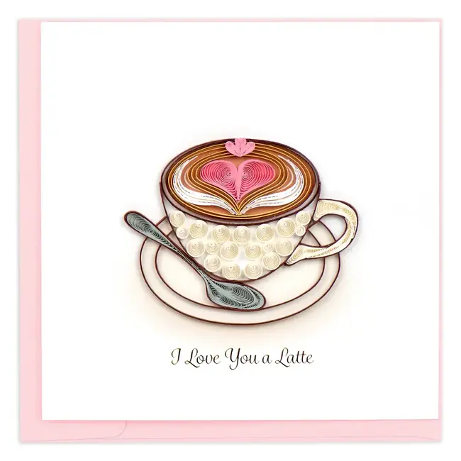 Quilled Card - Love Latte