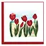 Quilled Card - Red Tulip Field