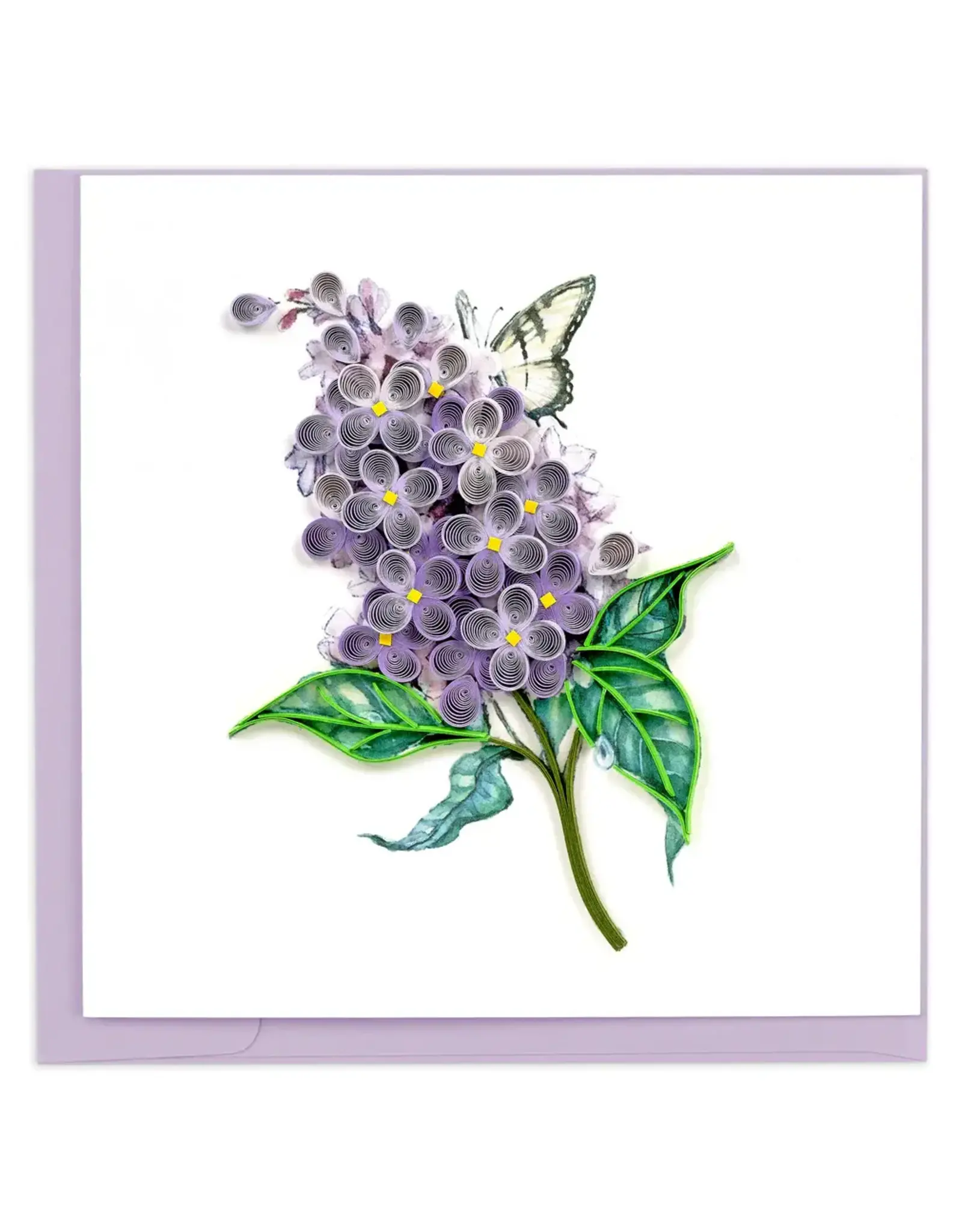 Vietnam Quilled Lilac Flowers Card