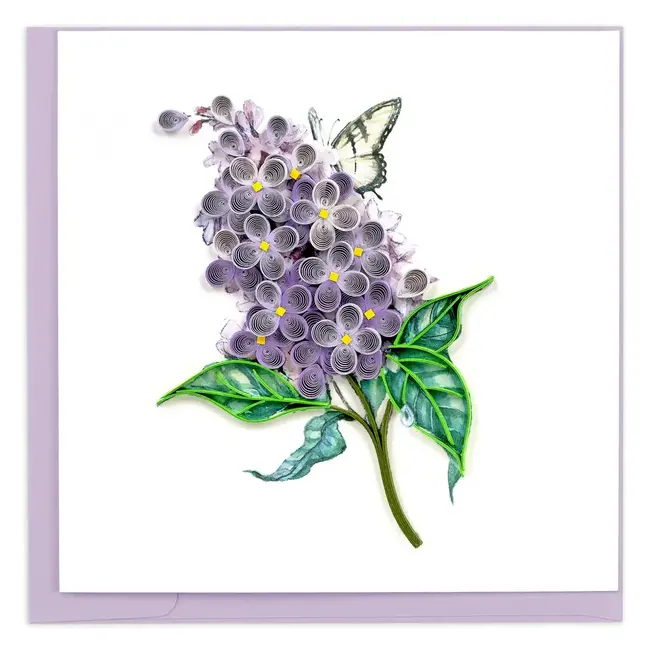 Quilling Card - Lilac Flowers