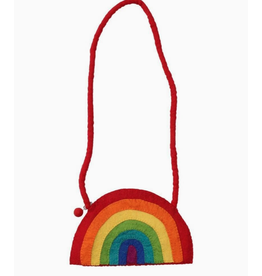 Nepal Rainbow Felt Crossbody Bag