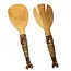 Kenya Wood Serving Set -  Twisted Zebra Design