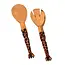 Kenya Wood Serving Set -  Twisted Giraffe Design