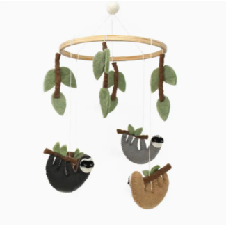 Nepal Sloths Felt Nursery Mobile
