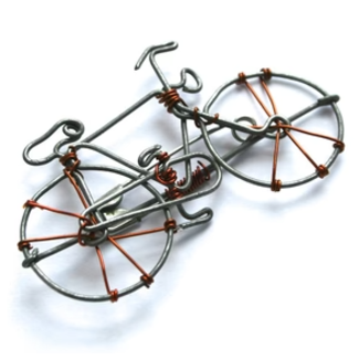 Kenya Recycled Wire Bicycle Pin