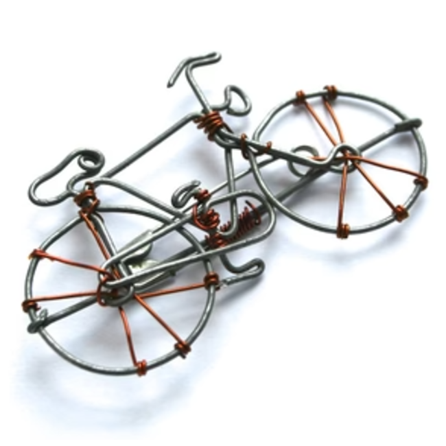 Recycled Wire Bicycle Pin