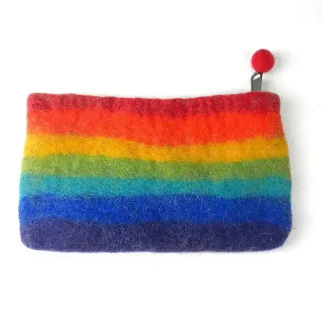 Rainbow Felt Coin Purse