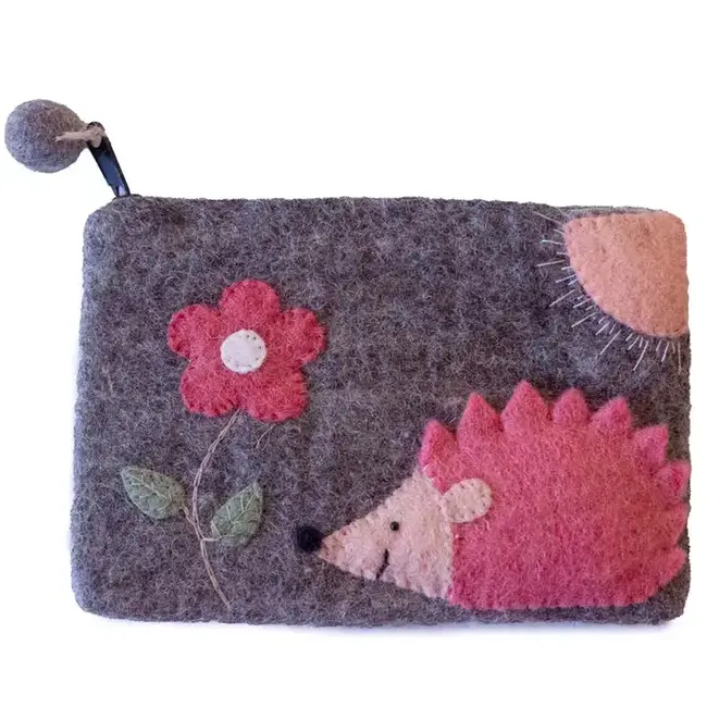 Hedgehog Felt Coin Purse