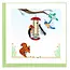 Vietnam Quilled Card - Bird Feeder