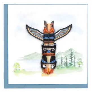Vietnam Quilled Totem Pole Card