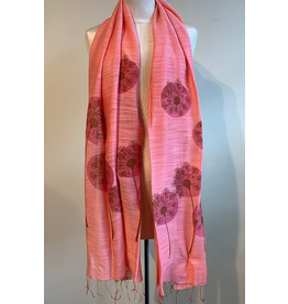 Vietnam Dandelion Scarf - Salmon